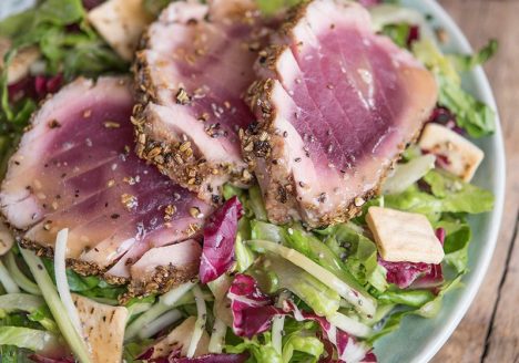 Asian Ginger Chopped Salad & Seared Tuna