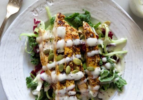 Grilled Lemon Chicken And Kale Salad