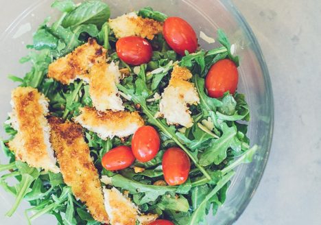 Crusted Chicken Lemon Rocket Salad