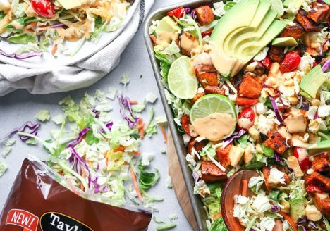 Roasted Kumara Salad With Buffalo Ranch Dressing