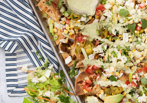 Loaded Nachos with Avocado Ranch Chopped Kit