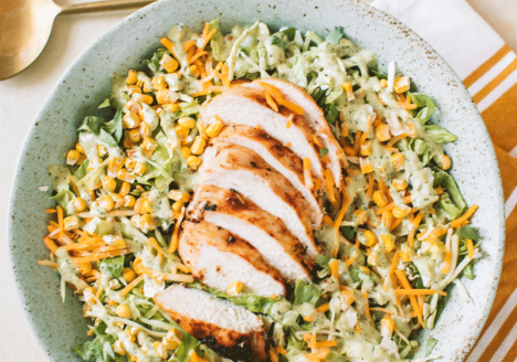 Avocado Ranch Salad with BBQ Chicken
